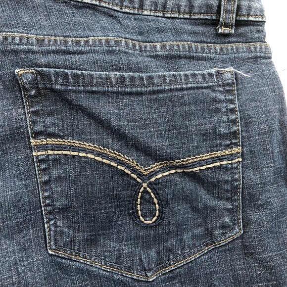 Riders By Lee Womens Jeans Size 16P Blue Denim Mid Rise Straight Leg Classic - Picture 12 of 14
